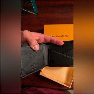 Louis Vuitton Black Leather Card Holder